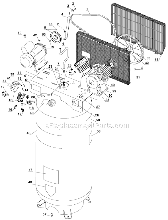 Page B Diagram and Parts List for 919-16781 Type 2 Black and Decker Compressor